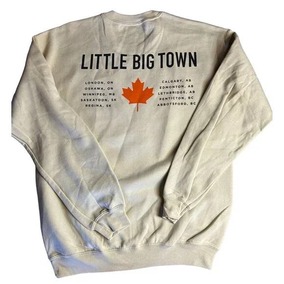 Little Big Town Canada Tour Cream Sweatshirt Medium - Picture 9 of 9